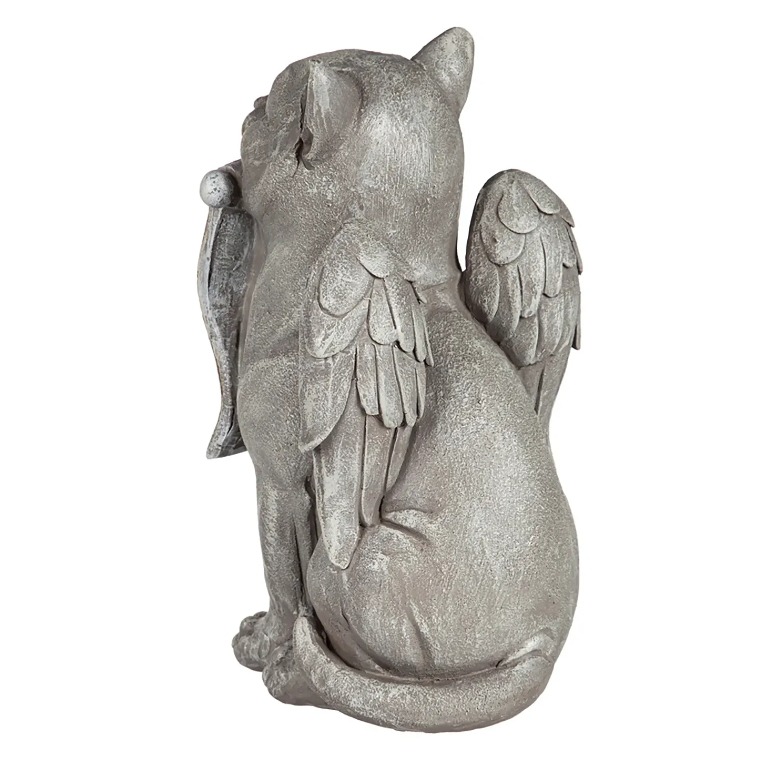 Plow & Hearth Garden Statues|Memorial & Garden Plaques>14"H Cat with Scroll Memorial Garden Statuary