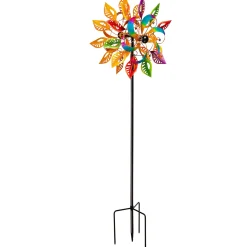Plow & Hearth Wind Spinners>75"H Colorful Filigree Leaves Wind Spinner