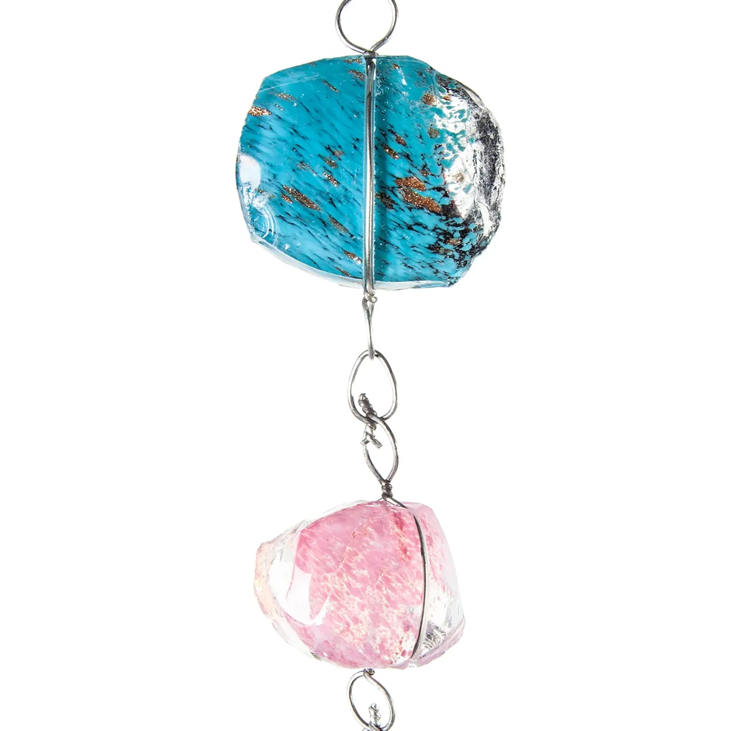 Plow & Hearth Wind Chimes & Mobiles>71"H Multicolor Glass Rain Chain