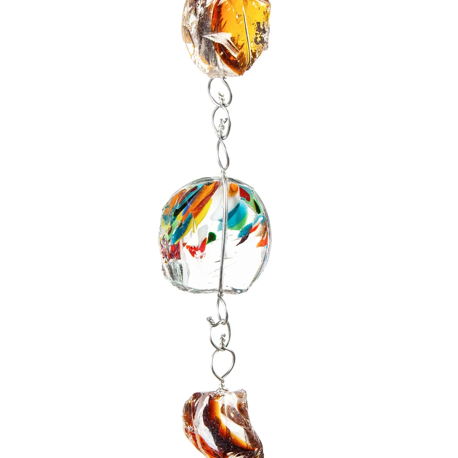 Plow & Hearth Wind Chimes & Mobiles>71"H Multicolor Glass Rain Chain