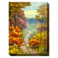 Plow & Hearth Outdoor Wall Art|Wall Art>Rambling Road Indoor/Outdoor Canvas Wall Art
