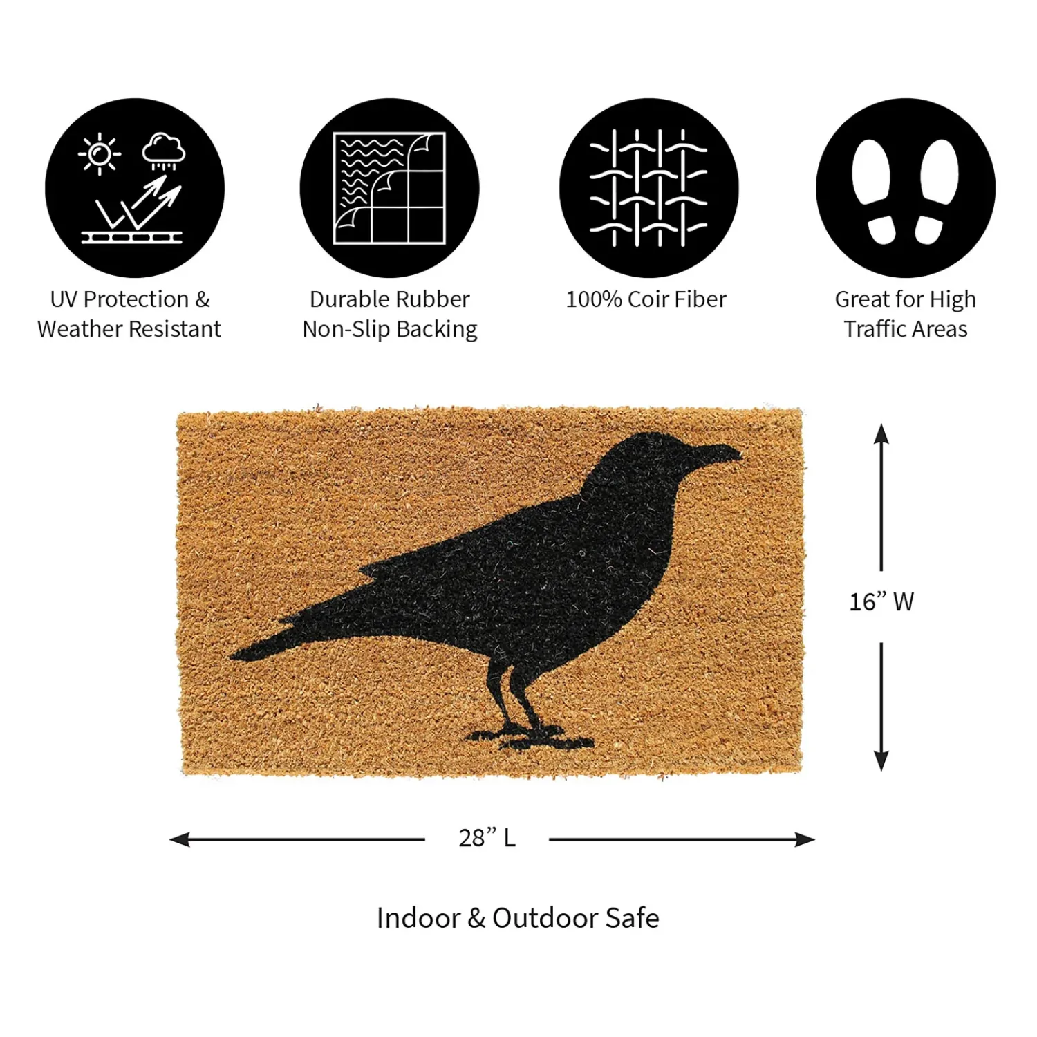 Plow & Hearth Coir Mats>Raven Coir Mat