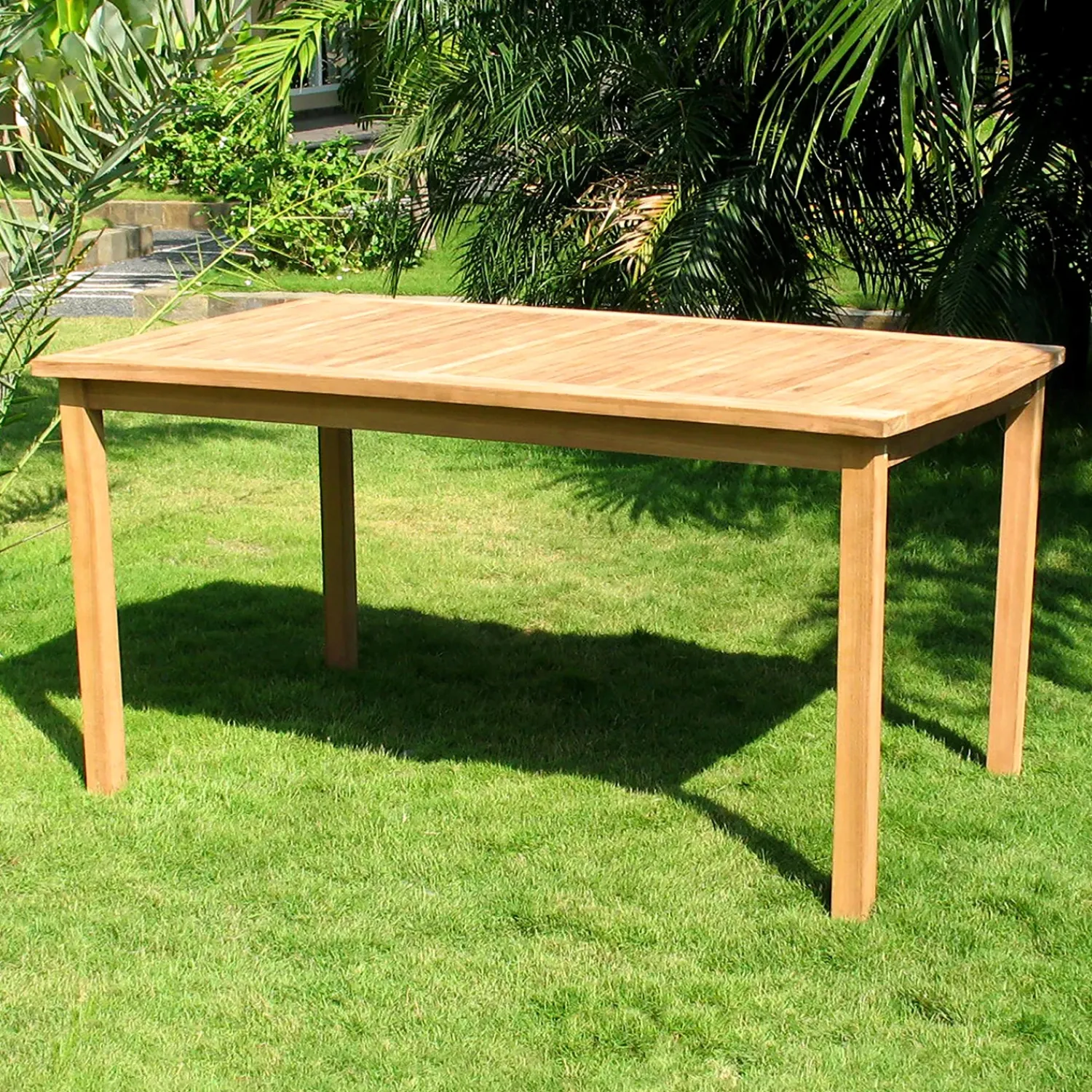 Plow & Hearth Accent Tables|Outdoor Side Tables>Rectangular Teak Dining Table