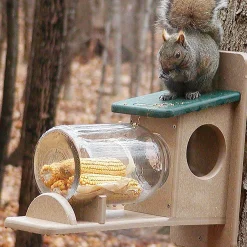 Plow & Hearth Bird Feeders|Wildlife Housing>Recycled Plastic Corn Jar Squirrel Feeder