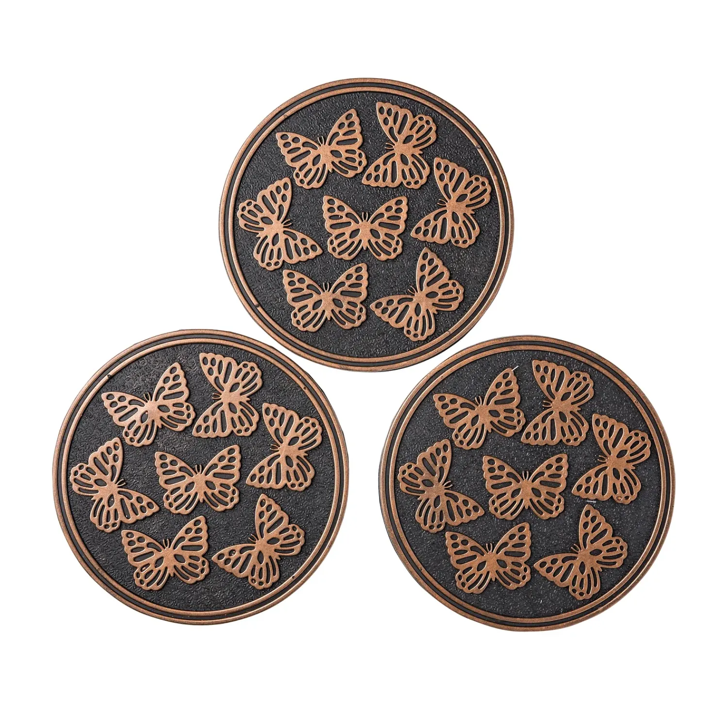 Plow & Hearth Pathways & Stepping Stones>Recycled Rubber Stepping Stones, Set of 3
