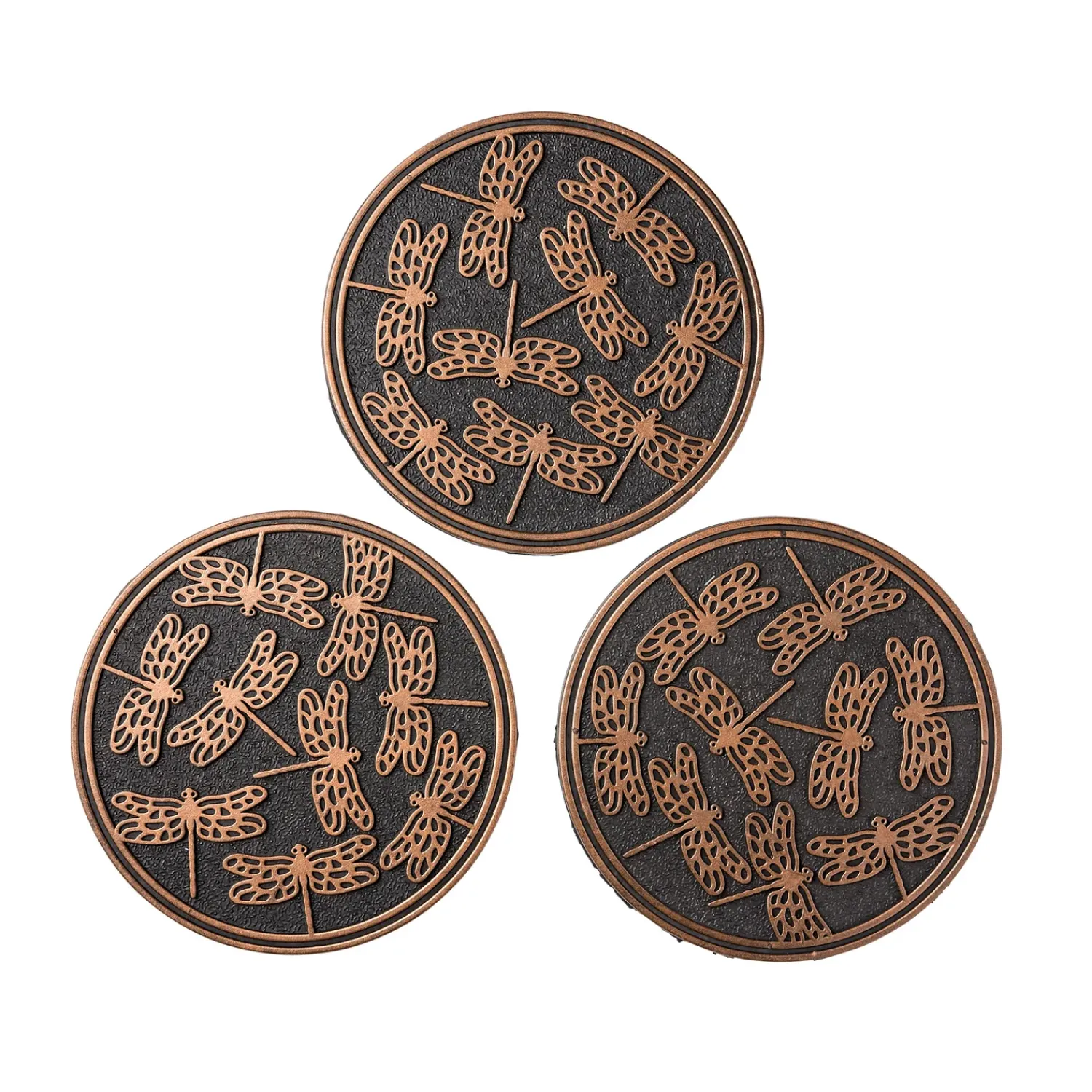 Plow & Hearth Pathways & Stepping Stones>Recycled Rubber Stepping Stones, Set of 3
