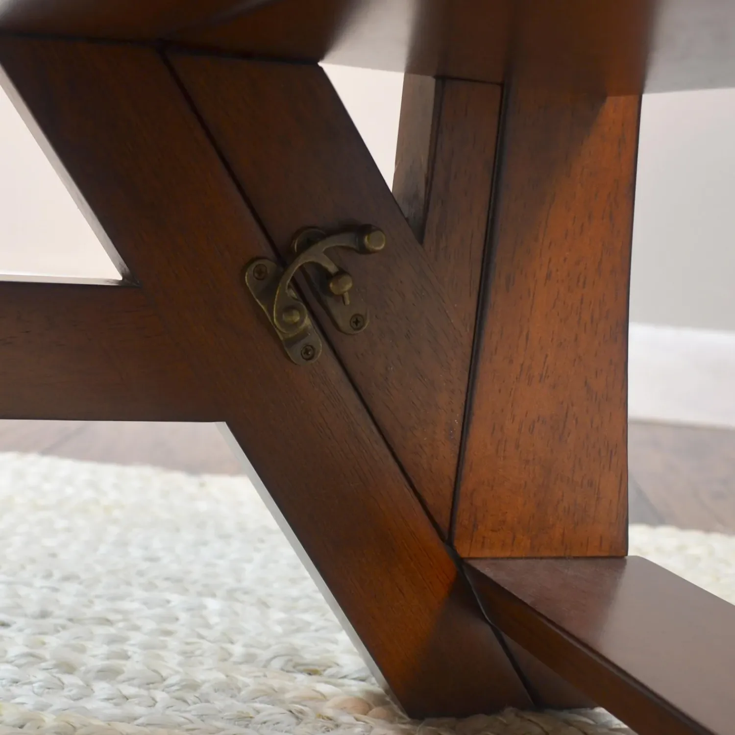 Plow & Hearth Chairs & Rockers|Rockers & Gliders>Reproduction Parawood Ben Franklin Convertible Ladder Chair Chestnut