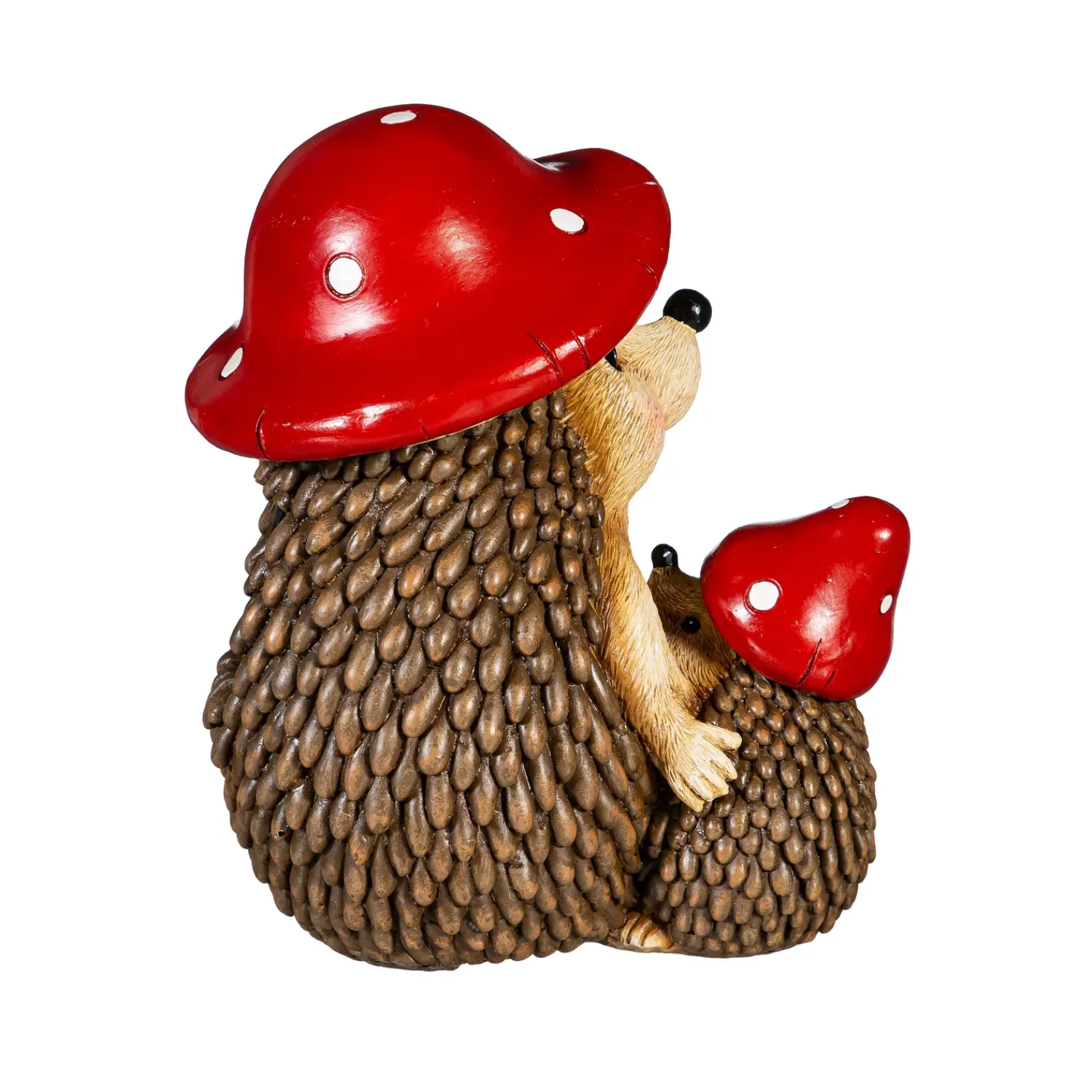 Plow & Hearth Garden Statues>Resin Mushroom Hedgehog Family Statue, 7"H