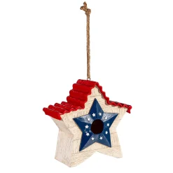 Plow & Hearth Birdhouses>Resin Patriotic Star Shaped Bird House