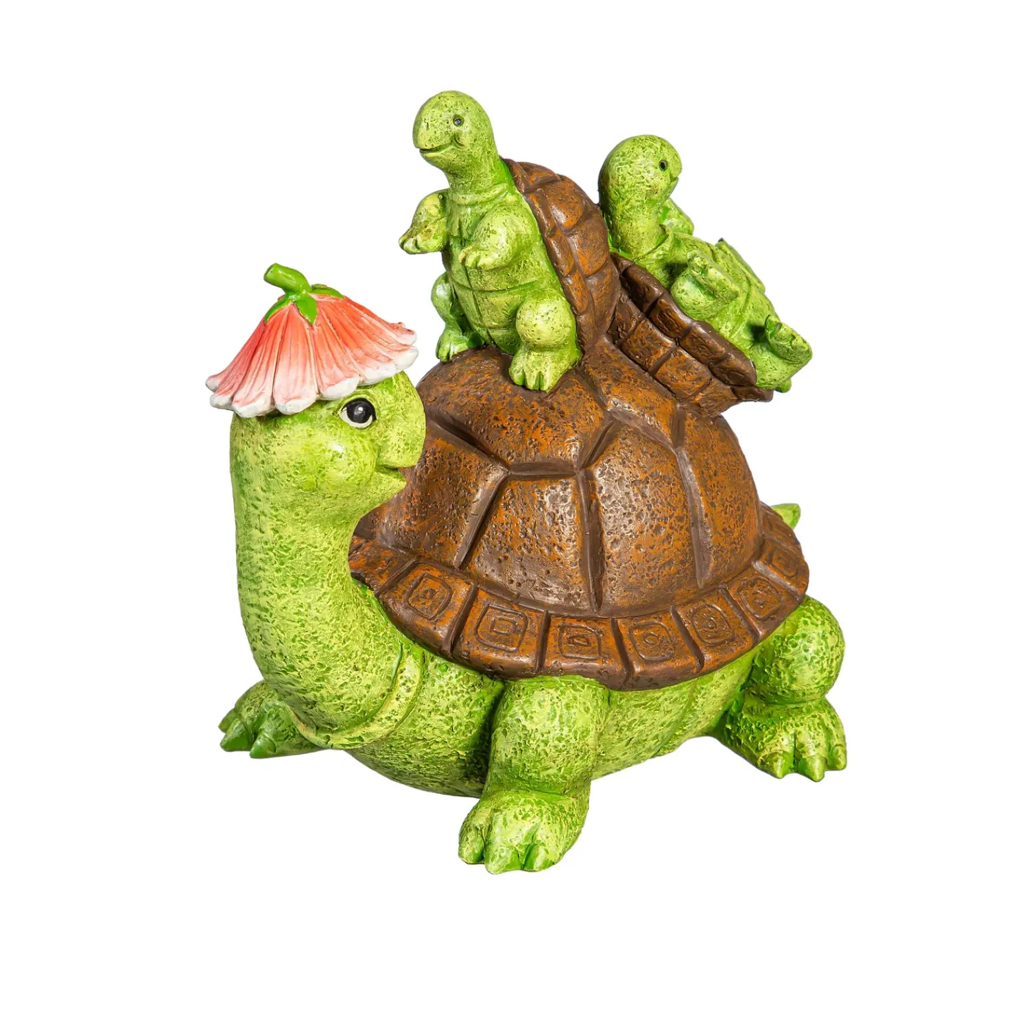 Plow & Hearth Garden Statues>Resin Turtle With Kids Statue, 7"H