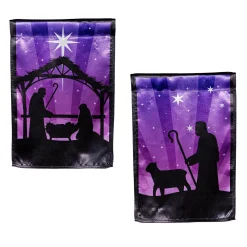 Plow & Hearth Garden Flags>Reversible Nativity Lustre Garden Flag