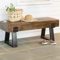 Plow & Hearth Indoor Benches|Outdoor Benches>Richland Indoor/Outdoor Reclaimed Wood Bench