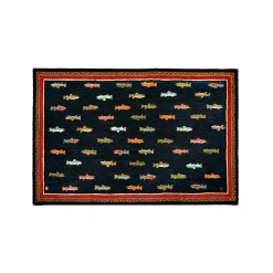 Plow & Hearth Area Rugs>River Fish Hand-Hooked Wool Accent Rug, 6' x 9'