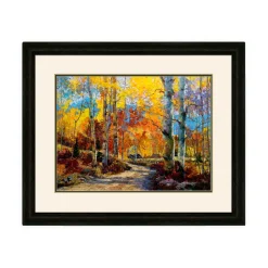 Plow & Hearth Wall Art>Road Less Traveled Framed Wall Art Painting