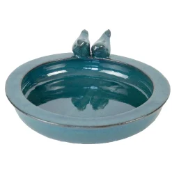 Plow & Hearth Birdbaths>Round Ceramic Birdbath With Birds