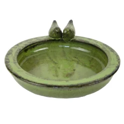 Plow & Hearth Birdbaths>Round Ceramic Birdbath With Birds