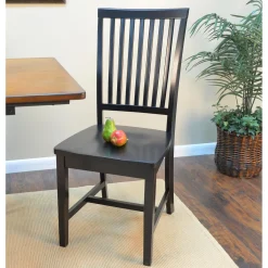 Plow & Hearth Chairs & Rockers|Rockers & Gliders>Schoolhouse Antiqued Hardwood Slat Back Chair