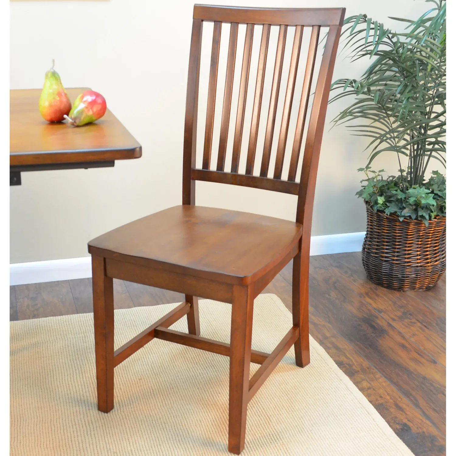 Plow & Hearth Chairs & Rockers|Rockers & Gliders>Schoolhouse Antiqued Hardwood Slat Back Chair