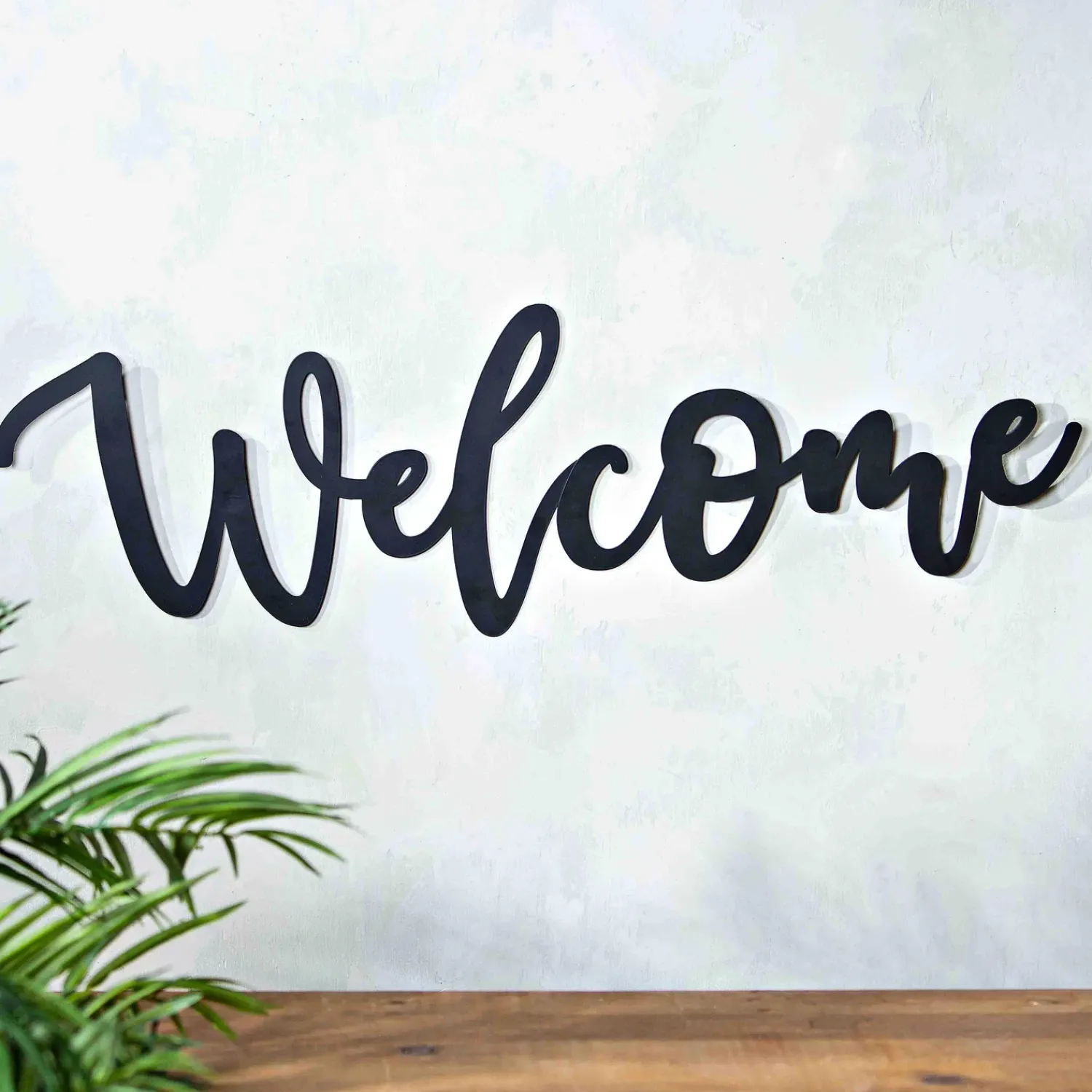 Plow & Hearth Wall Art>Script-Style Welcome Sign