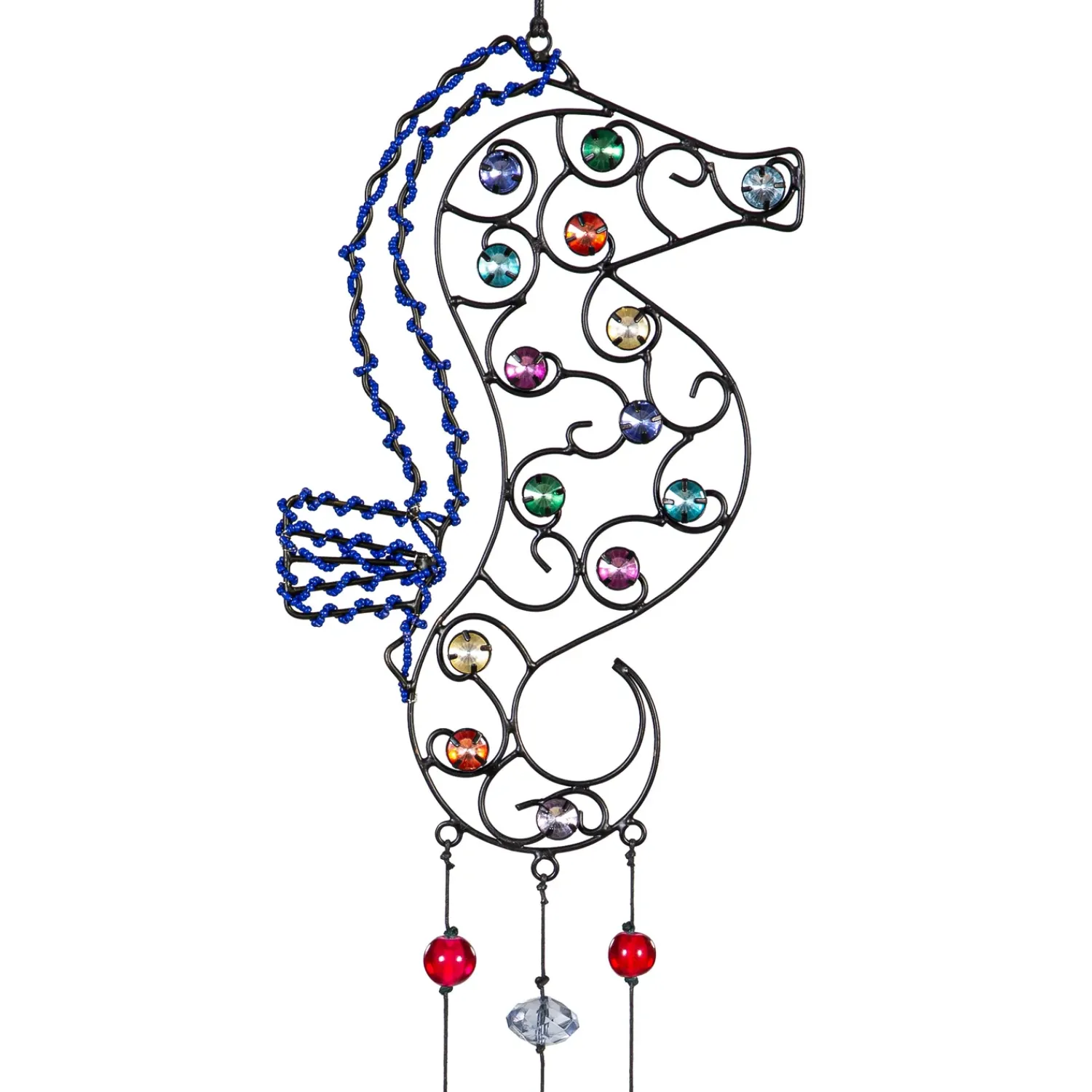Plow & Hearth Wind Chimes & Mobiles>Seahorse Beaded Wind Chime