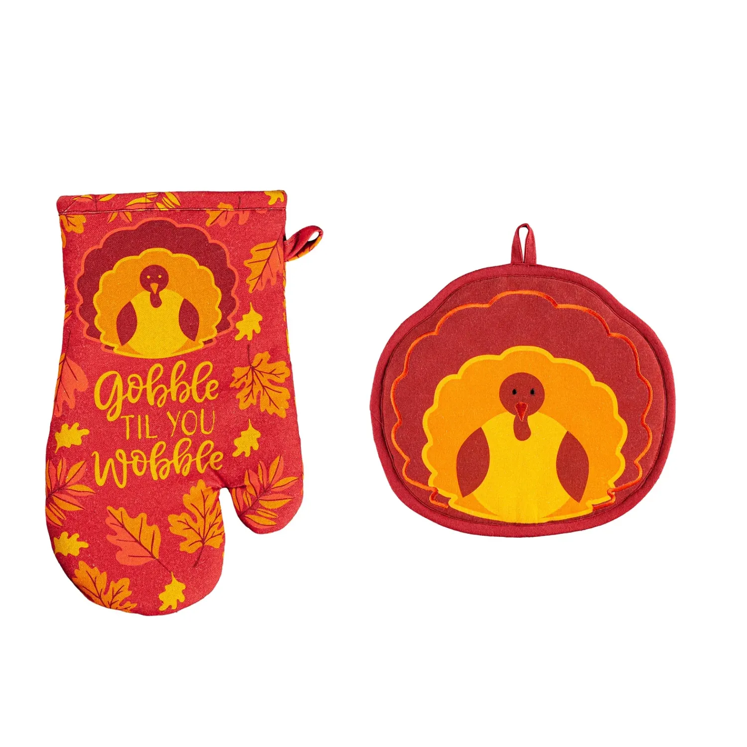 Plow & Hearth Kitchen Linens>Seasonal Oven Mitt and Pot Holder Set