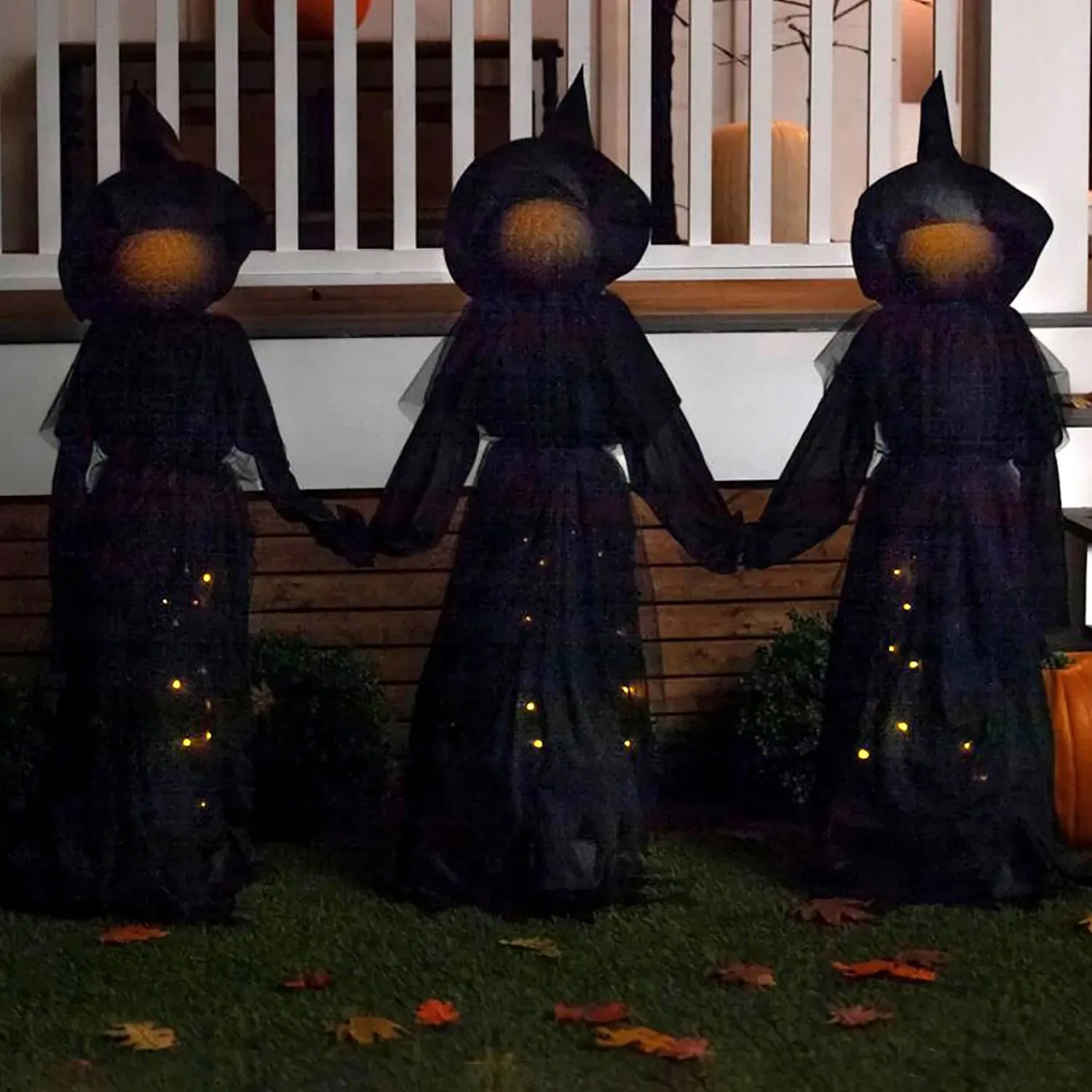 Plow & Hearth Garden Stakes>Set of 3 LED Witch