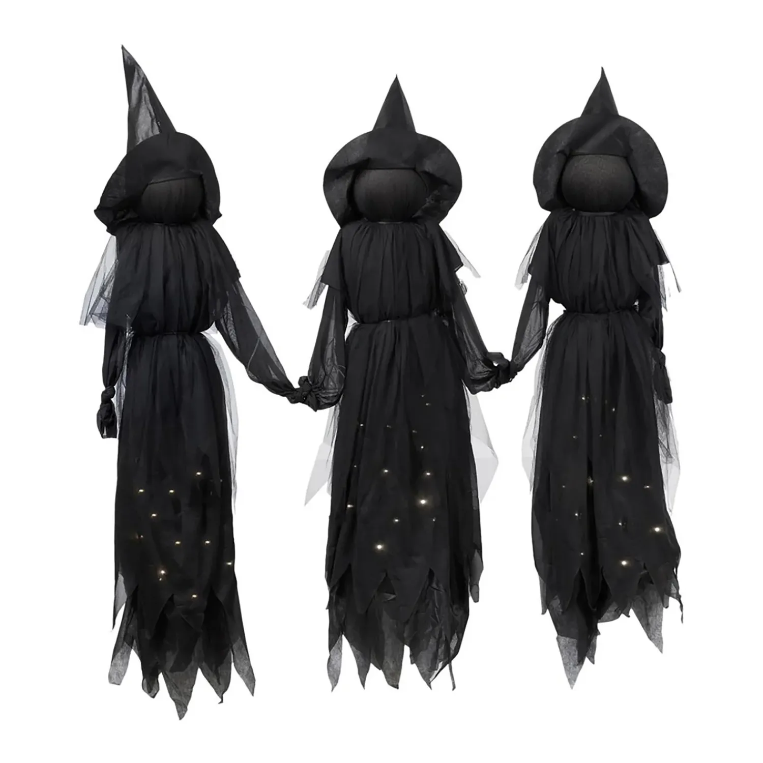 Plow & Hearth Garden Stakes>Set of 3 LED Witch