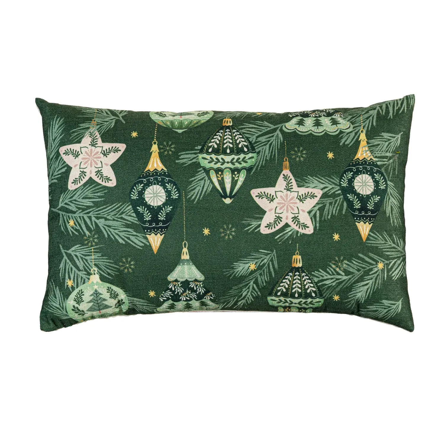 Plow & Hearth Decorative Pillows>Shades of Green Throw Pillow Lumbar Pillow, 16"L x 10.5"H
