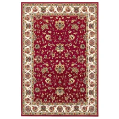 Plow & Hearth Area Rugs>Sheridan Border Polypropylene Rug, 2'3" x 7'6" Runner Red