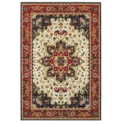 Plow & Hearth Area Rugs>Sheridan Medallion Polypropylene Rug, 3'1" x 5'5" Red
