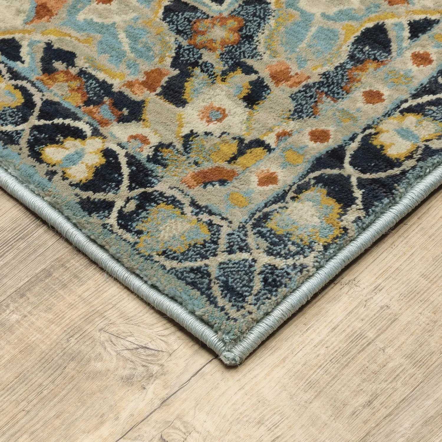 Plow & Hearth Area Rugs>Silver City Medallion Polypropylene Runner, 2'3" x 7'6"