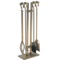 Plow & Hearth Fireplace Tool Sets>Sinclair Brushed Fireplace Tool Set Brass