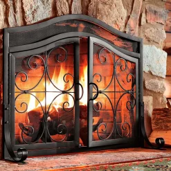 Plow & Hearth Fireplace Screens With Doors><noscript><img width=