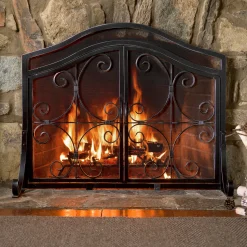 Plow & Hearth Fireplace Screens With Doors><noscript><img width=