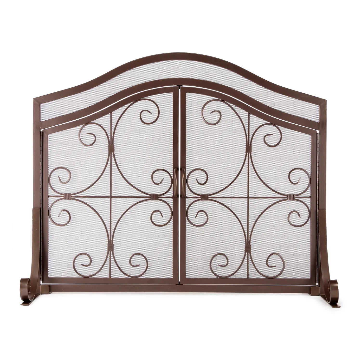 Plow & Hearth Fireplace Screens With Doors>Small Crest Fireplace Screen With Doors