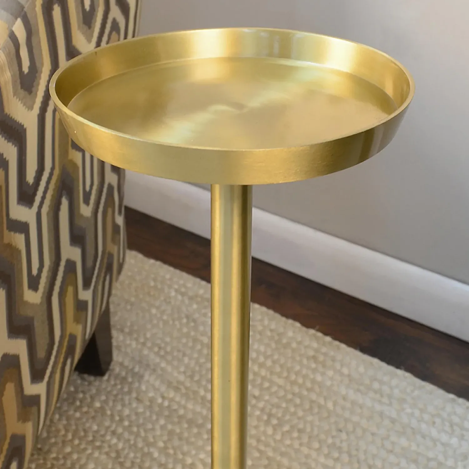 Plow & Hearth Accent Tables>Small Davenport Drink Table Gold