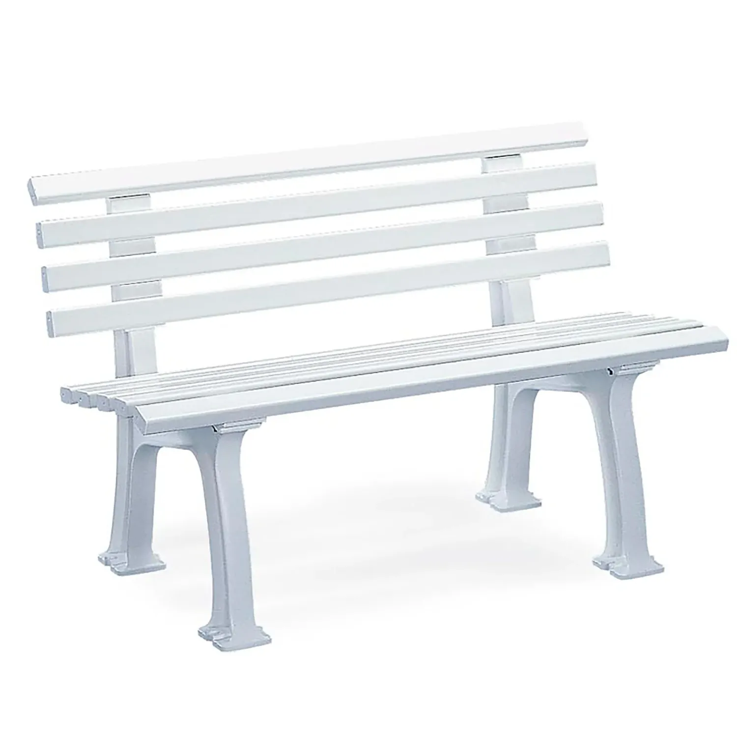 Plow & Hearth Outdoor Benches>Small 2-Seater Weatherproof PVC Garden Bench White