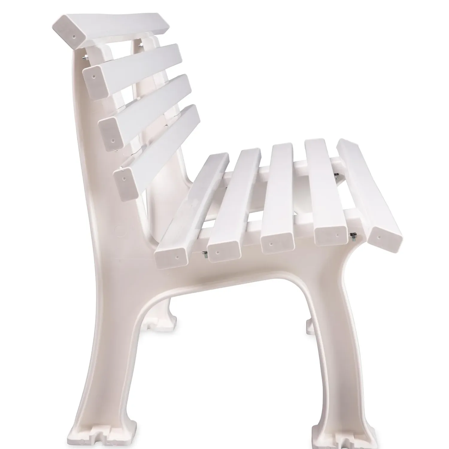 Plow & Hearth Outdoor Benches>Small 2-Seater Weatherproof PVC Garden Bench White