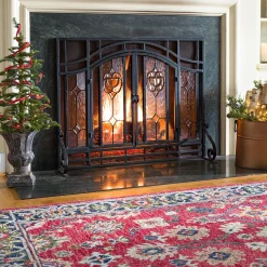 Plow & Hearth Fireplace Screens With Doors><noscript><img width=