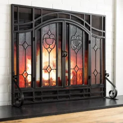 Plow & Hearth Fireplace Screens With Doors><noscript><img width=