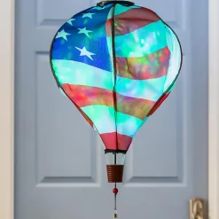 Plow & Hearth Wind Spinners>Solar American Flag Balloon Spinner