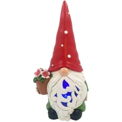 Plow & Hearth Garden Statues|Solar Accents>Solar Bug Zapper Garden Statue, Gnome
