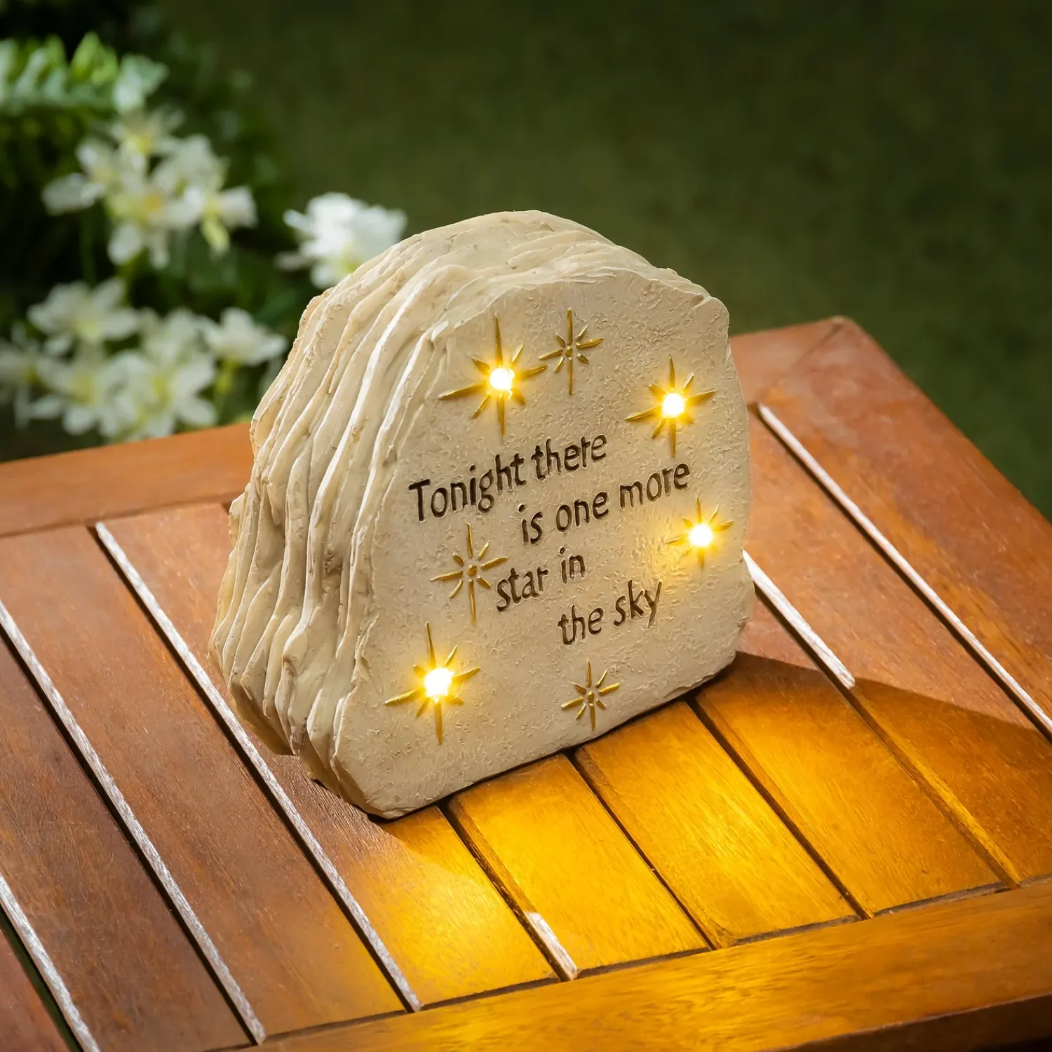 Plow & Hearth Solar Accents|Memorial & Garden Plaques>Solar Memorial Garden Stone