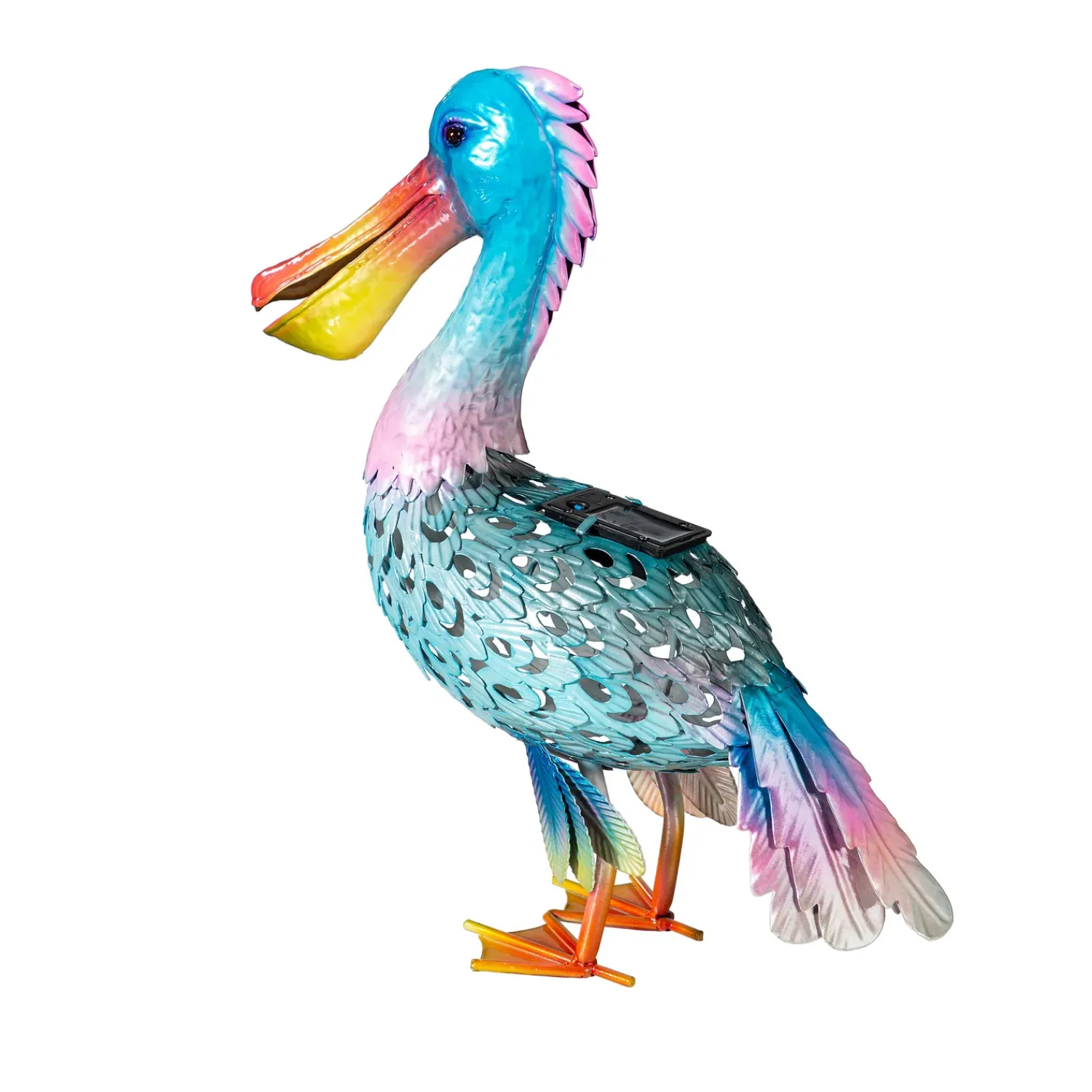 Plow & Hearth Garden Statues>Solar Metal Blue Pelican, 16"H