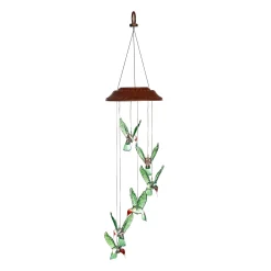 Plow & Hearth Wind Chimes & Mobiles|Solar Accents>Solar Mobile, Painted Hummingbird