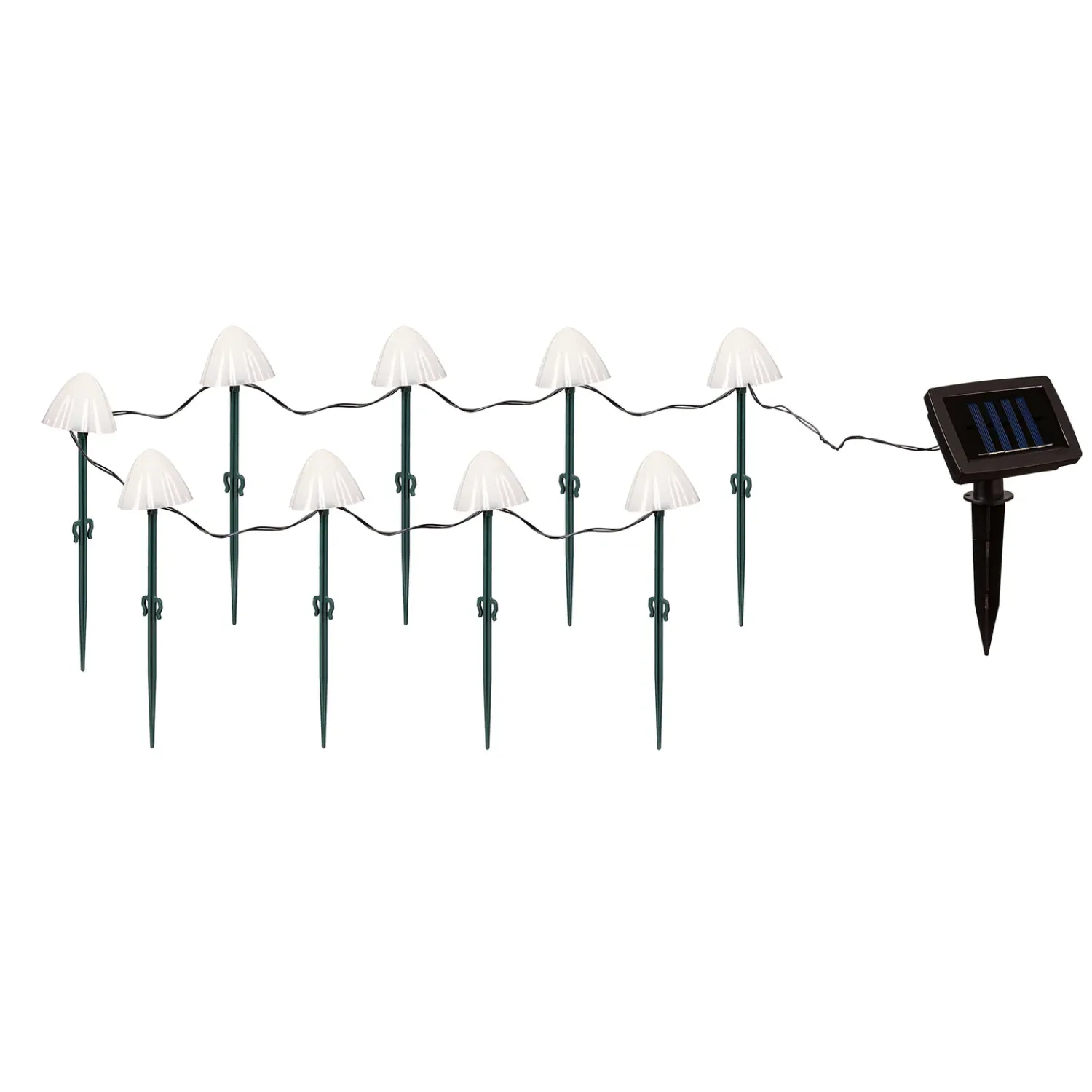 Plow & Hearth Garden Stakes|Solar Accents>Solar Mushroom String Light Stakes