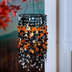 Plow & Hearth Solar Accents|Solar Lighting>Solar Pumpkin Mobile Lantern