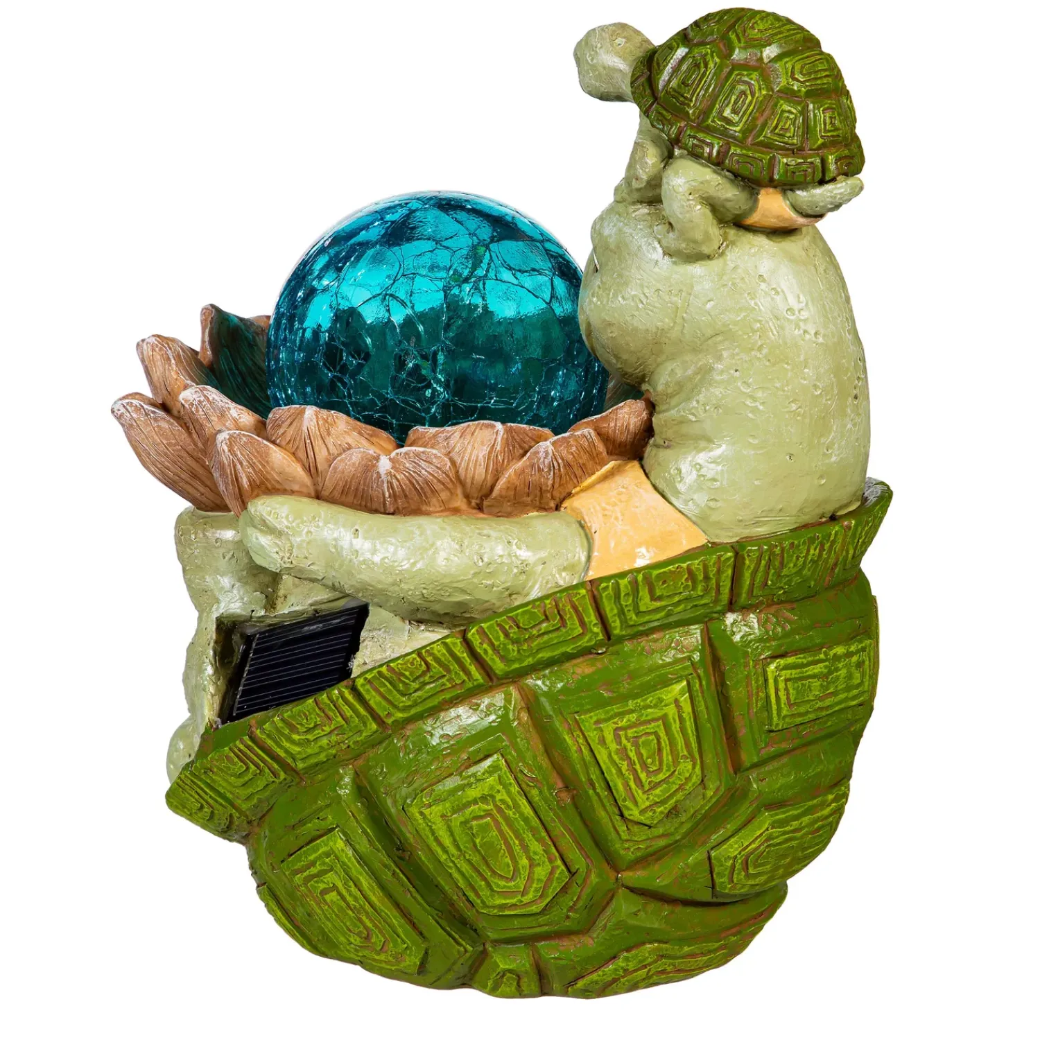 Plow & Hearth Garden Statues>Solar Resin Turtle With Blue Orb Statue, 9"H