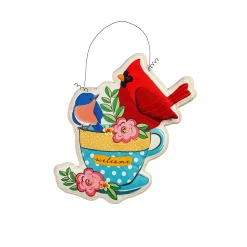 Plow & Hearth Fabric Door Hangers>Songbirds Welcome Estate Door Décor