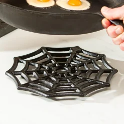 Plow & Hearth Trivets & Spoon Rests>Spider Web Metal Trivet, 8.25"L